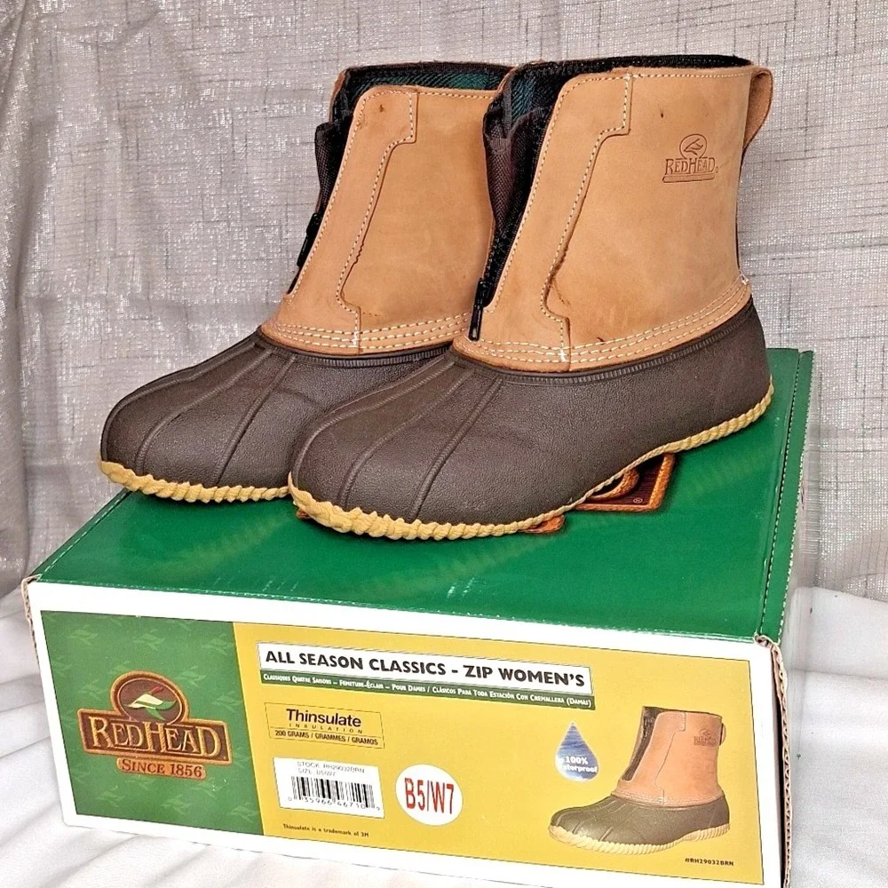 RedHead All Season Classic II Front‎ Zip Insulated Waterproof Boots Womens 7